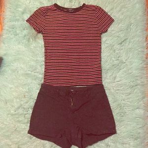 Forever 21 Tee or Black shorts or Set together !